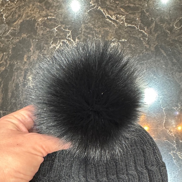 CHANEL Black Knit Hat with Pom Pom - Picture 7 of 7
